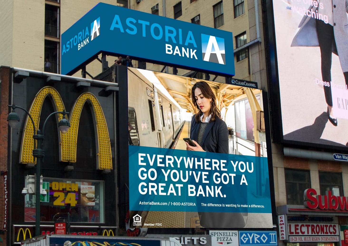 Astoria Bank. Everywhere you go you've got a great bank.