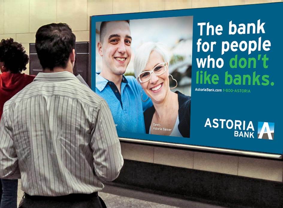 ab-subway-poster Astoria Bank. The bank for people who don't like banks.