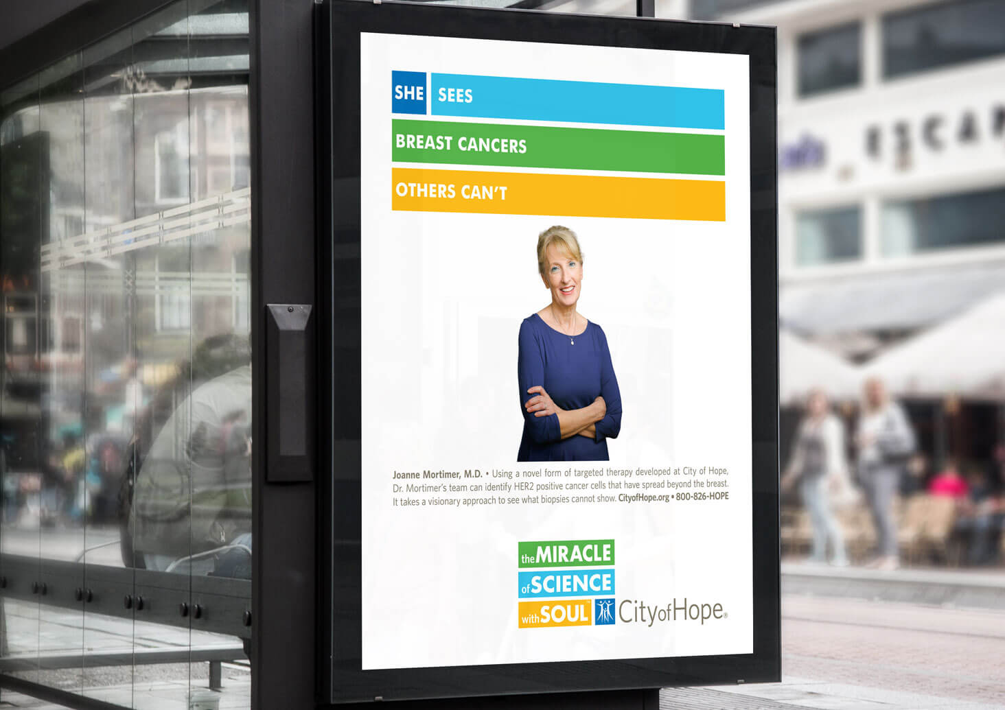 coh-busstop City of Hope. City of visionary breakthroughs
