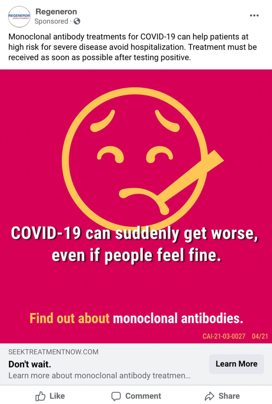 reg-worse Regeneron. What if we could make a difference in treating COVID-19?