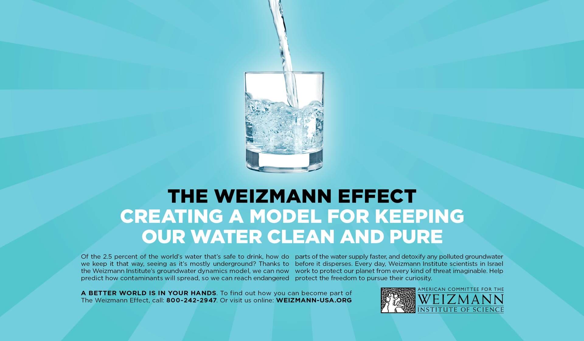 The American Committee for The Weizmann Institute of Science. A better world is in your hands