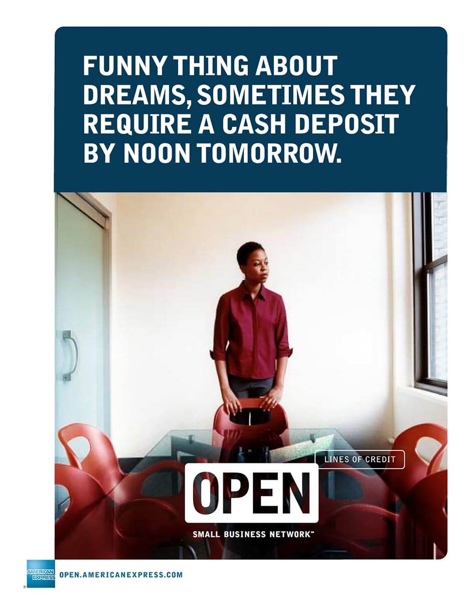 amex-dreams American Express. Open. Small Business Network.