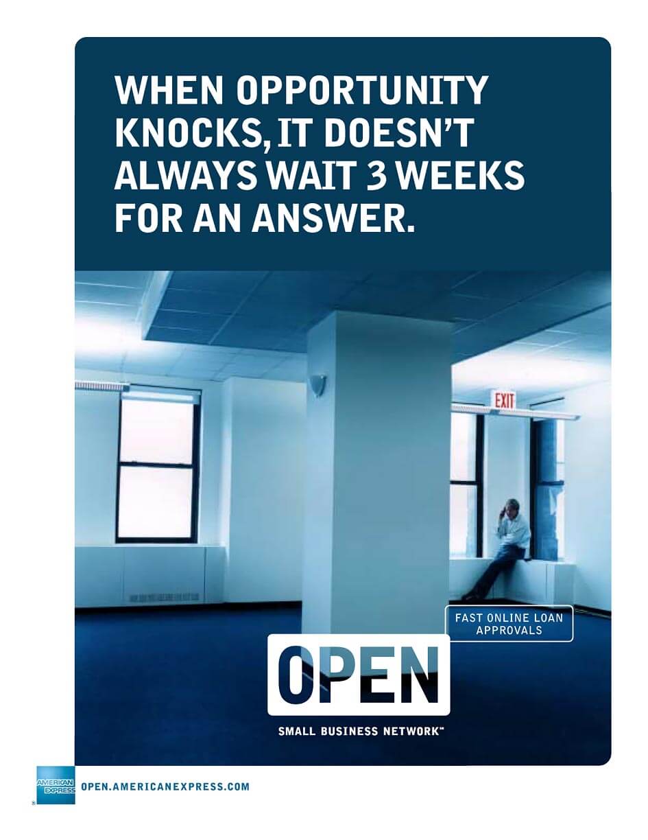 American Express. When Opportunity Knocks.