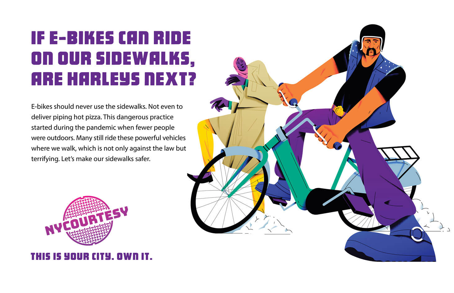 NYCourtesy-3 New York Courtesy. If e-bikes can ride on our sidewalks, are Harleys next?