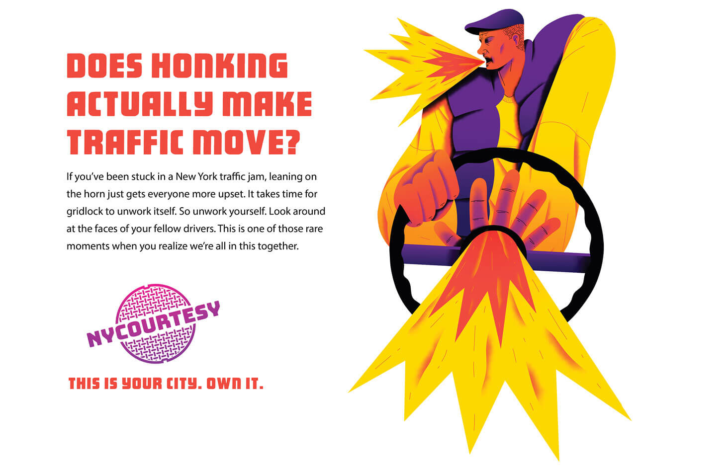 New York Courtesy. Does honking actually make traffic move?