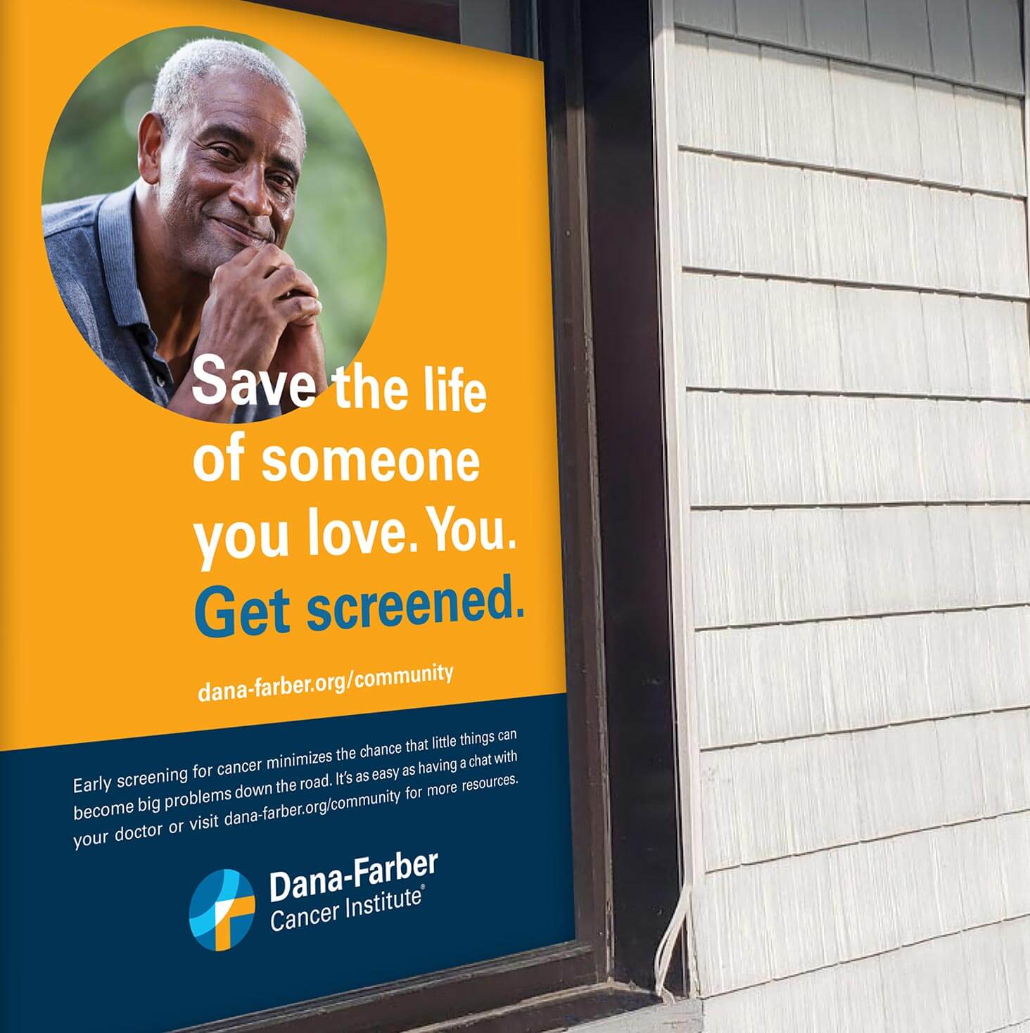 Dana-Farber Cancer Institute. Get screened poster.