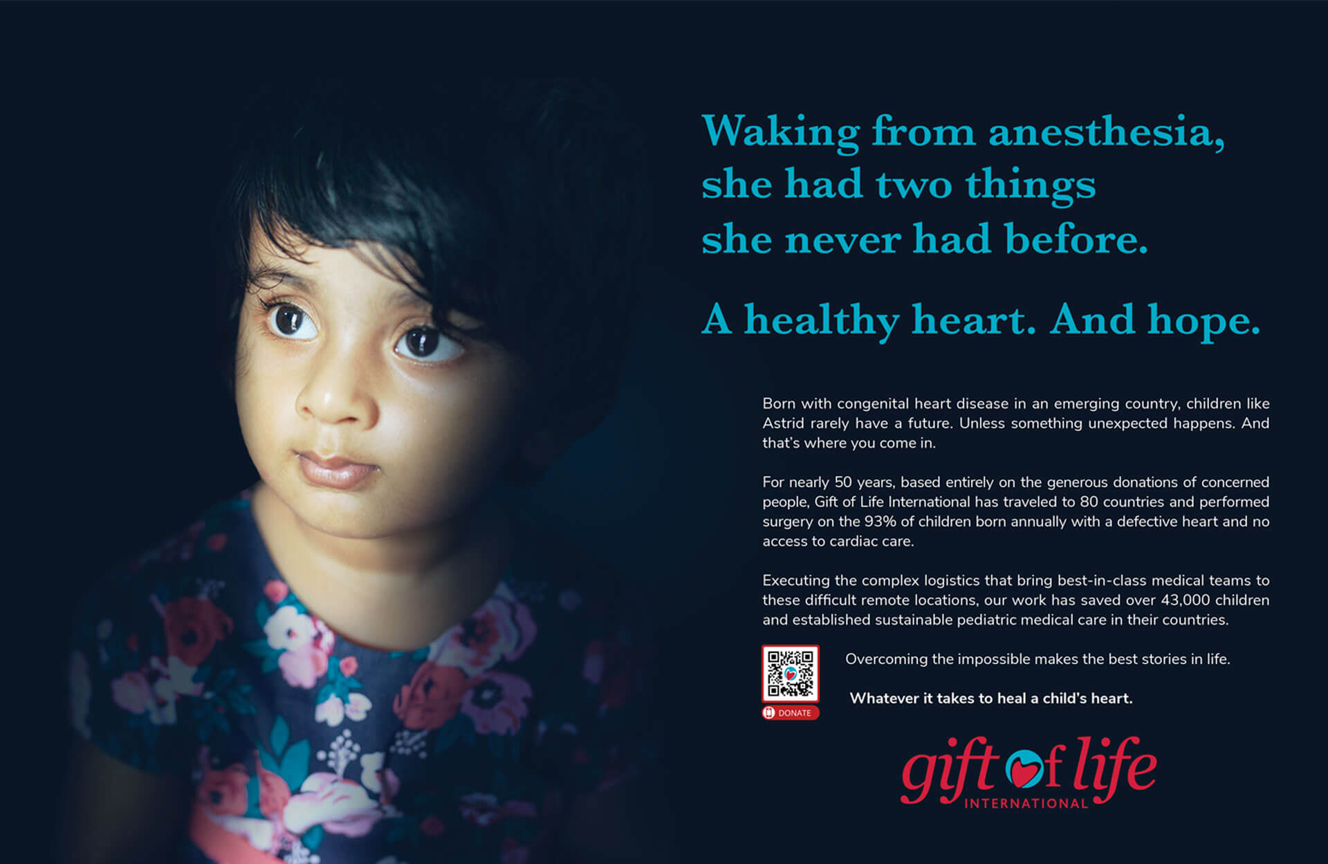 Gift of Life. A healthy heart. And hope. Ad